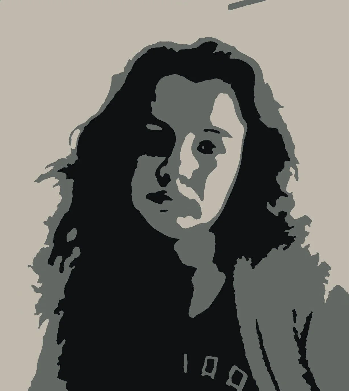 Untitled, digital illustrator drawing, 5” x 7” 2023