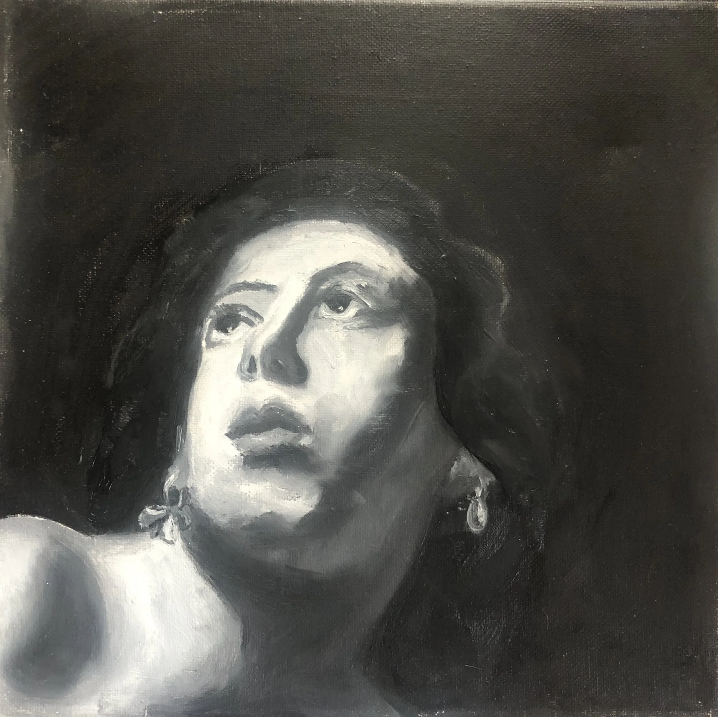 Untitled, oil paint on canvas, 10" x 10", 2021