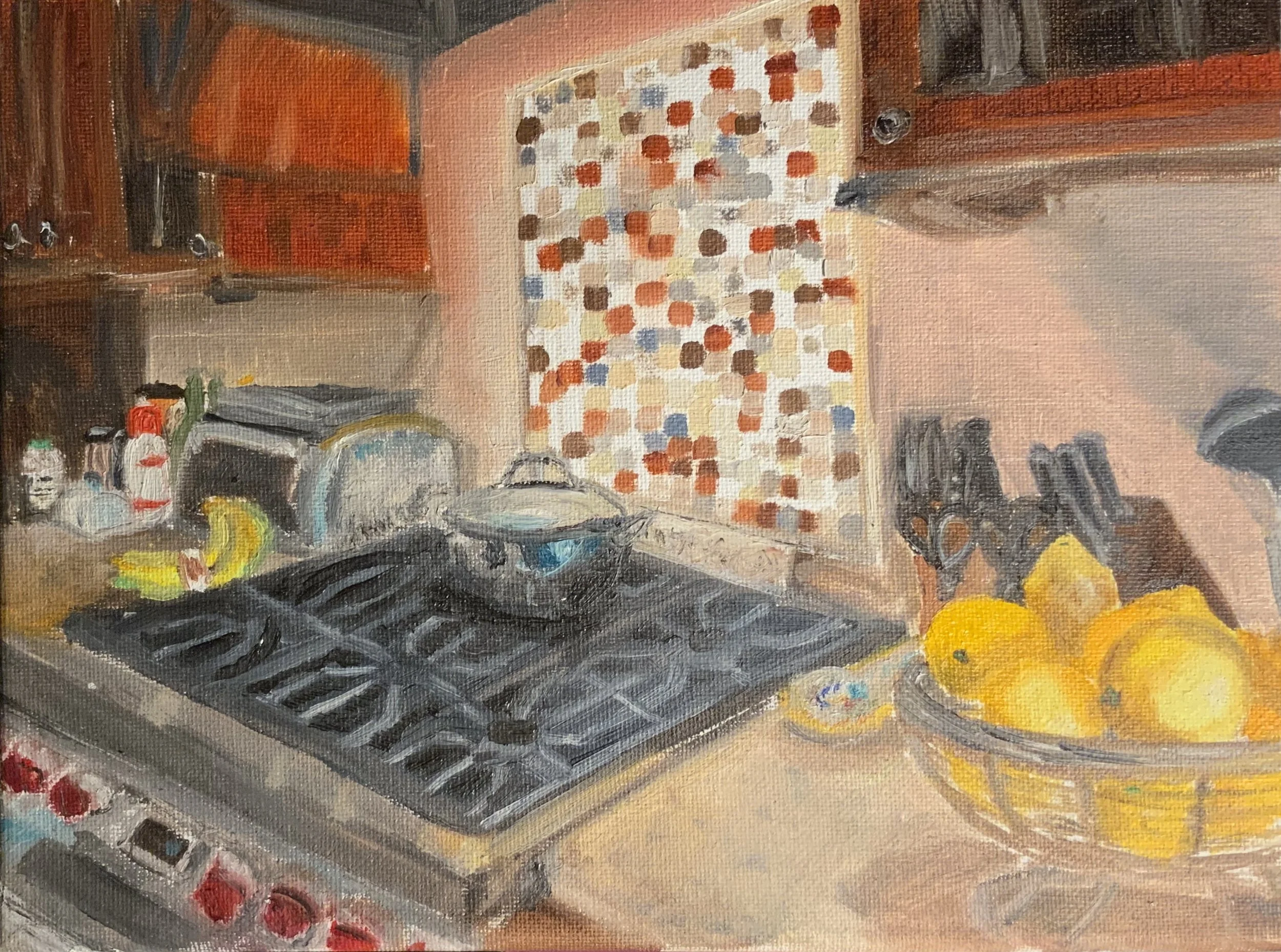 Untitled, oil paint on canvas, 9" x 11", 2020