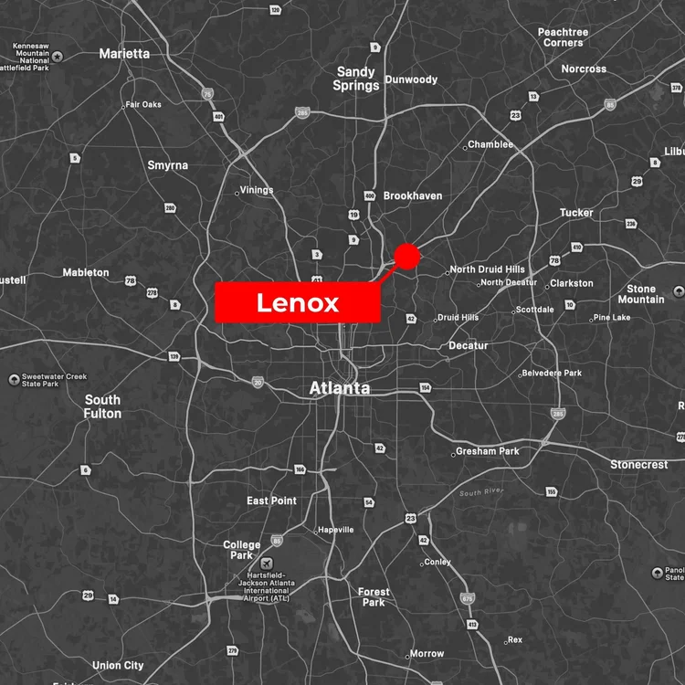 Map of the Buckhead / Lenox location