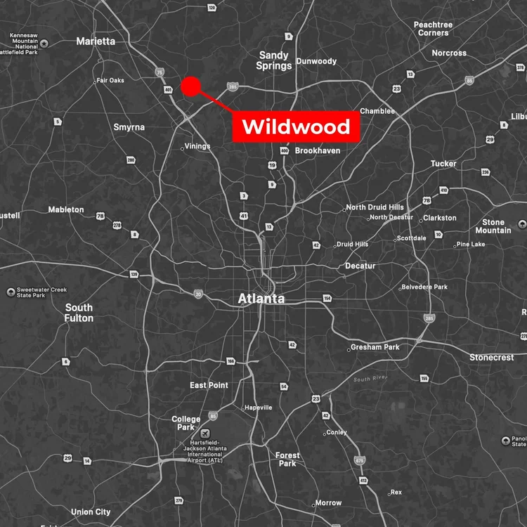 Map of the Wildwood location
