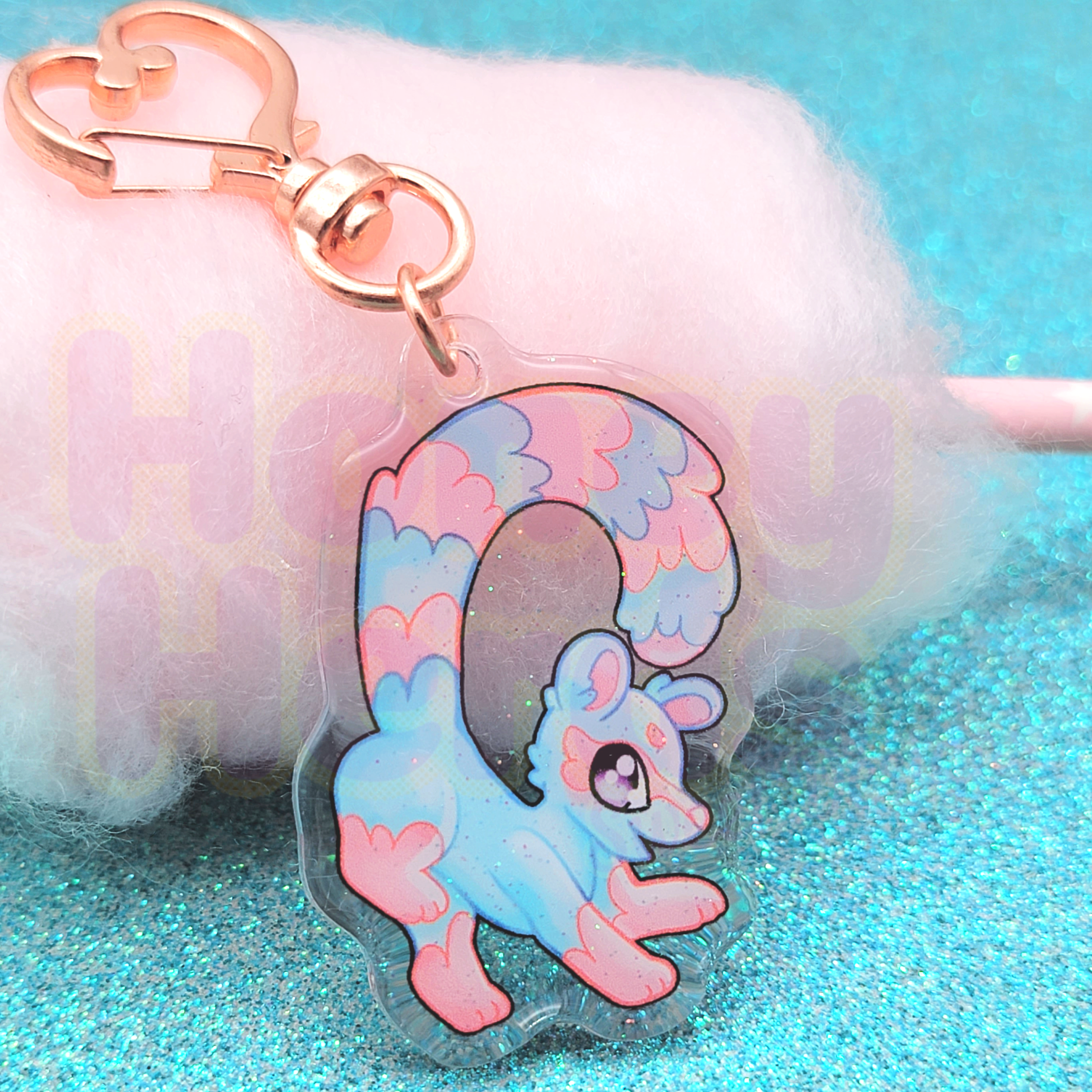 Cotton Coati Acrylic Charm