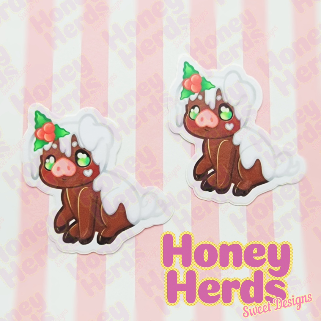 Piggy Pudding Vinyl Sticker