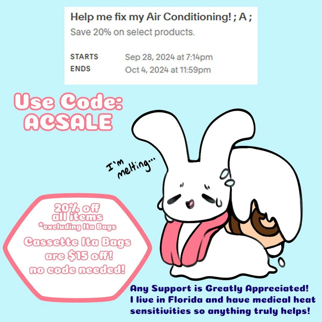 it's so hot in my house!! 
Please consider sharing ;; 

#kawaii #cute #smallbusiness #enamelpins #stickers #stickerbusiness #cuteart #kawaiiart #originalcharacters #ocs #ocart #animalart