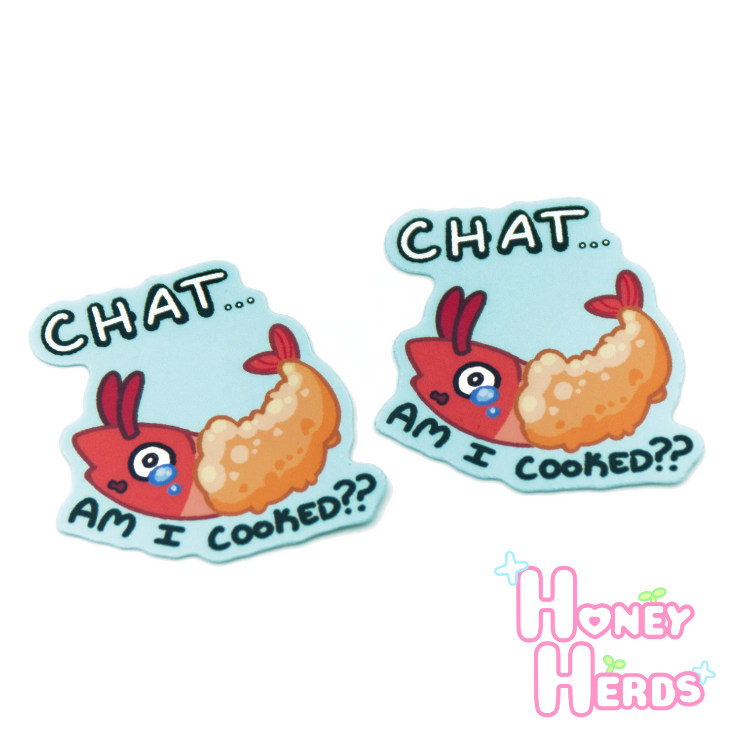 Cooked Shrimp Vinyl Sticker