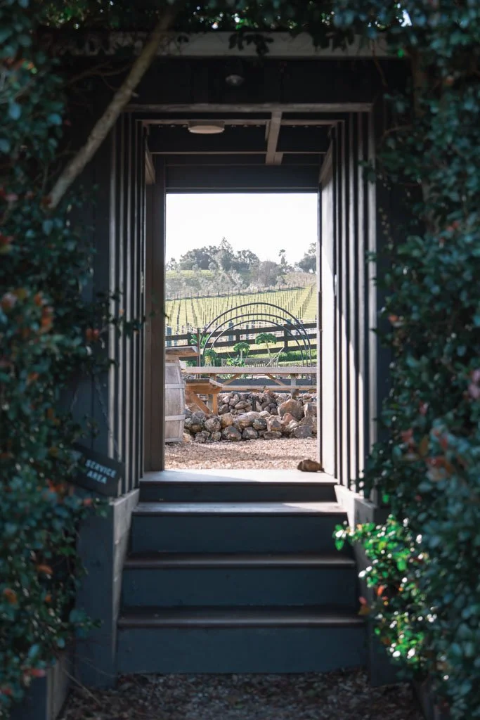 The cellar door at Postage Stamp on Waiheke