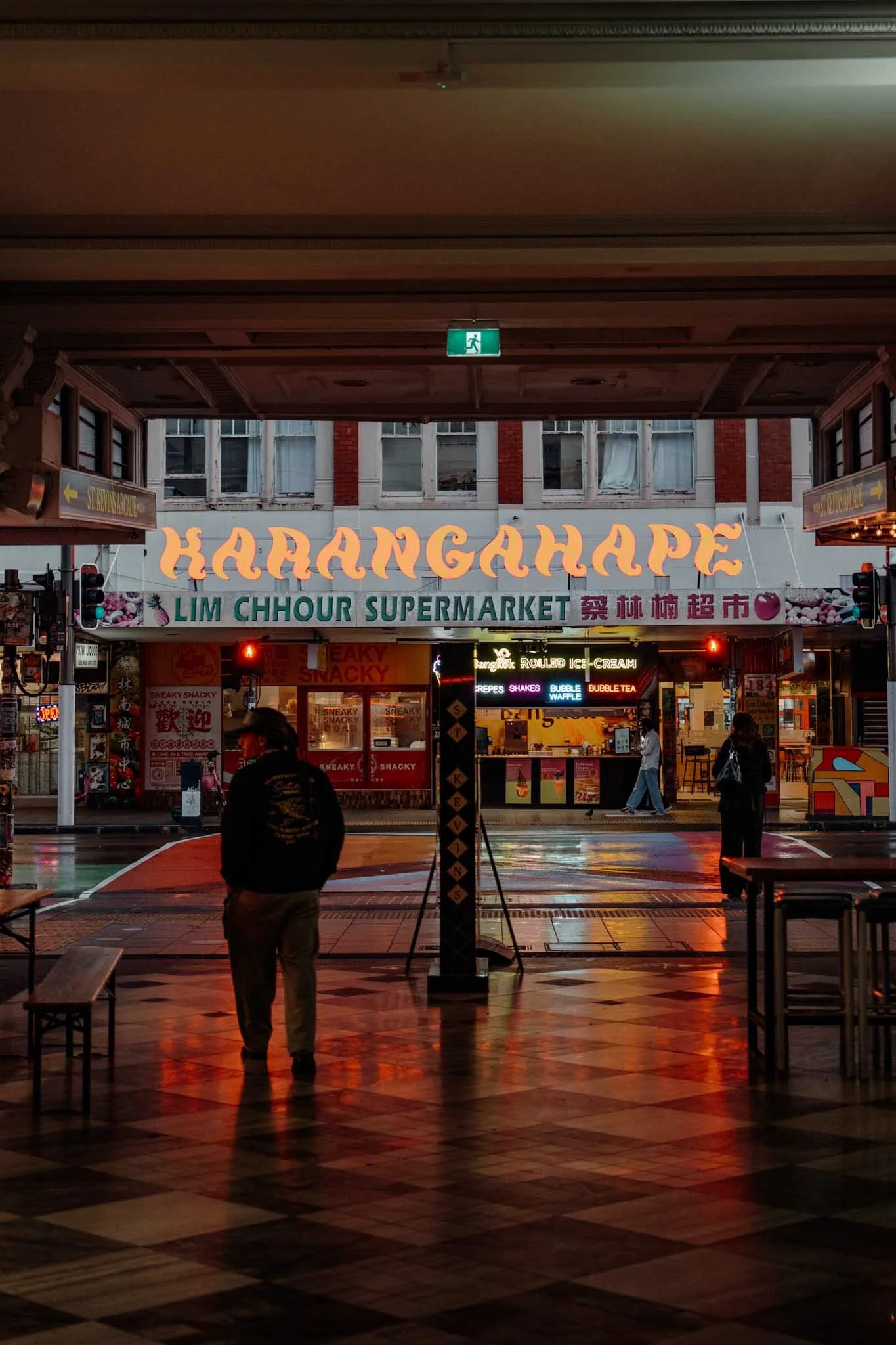 A red neon sign reads Karangahape