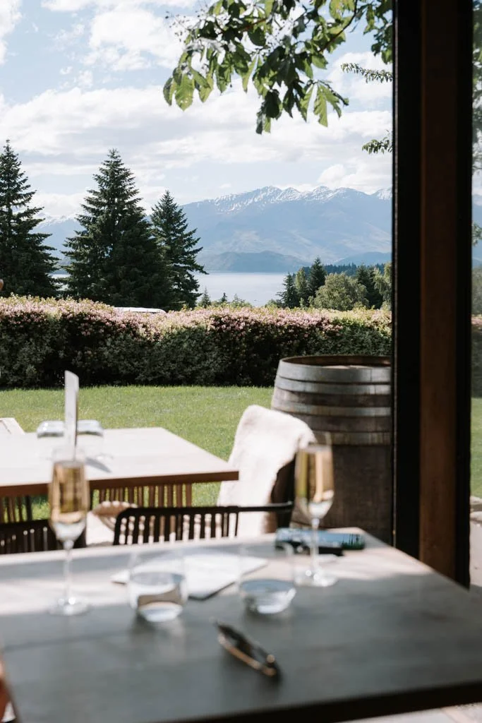 A sliver of a lake view at Maude Winery