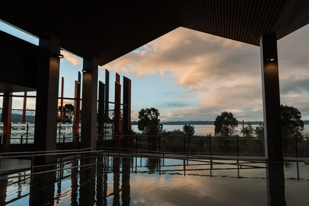Wai Ariki’s thermal pools overlooking Lake Rotorua