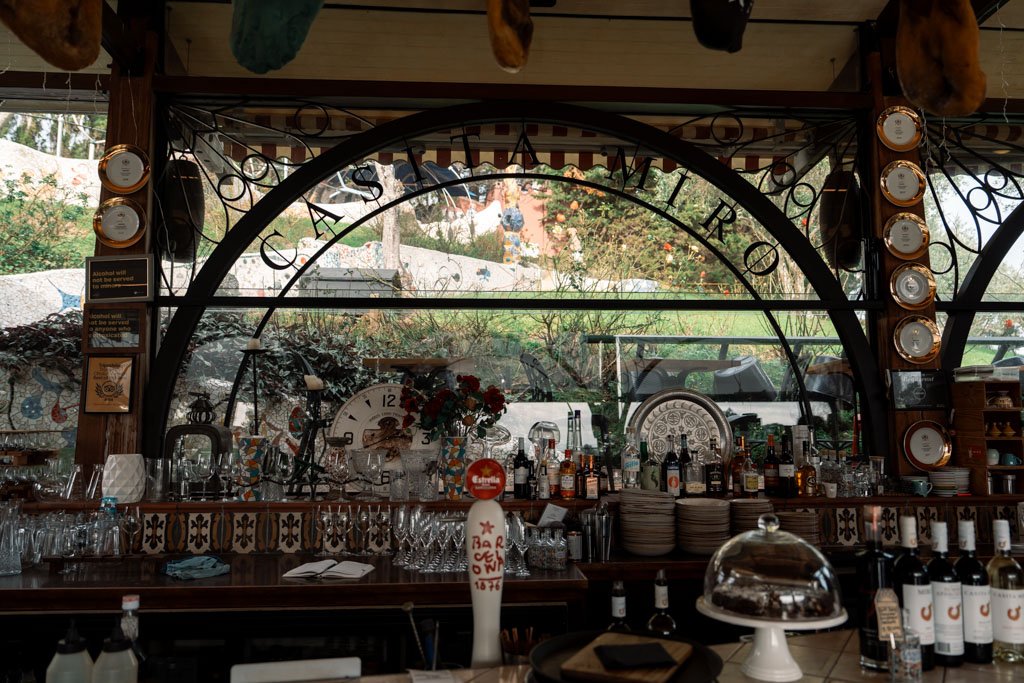 Casita Miro is written above a window in a restaurant