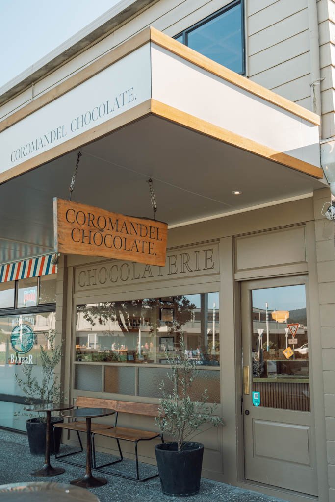 The exterior of the Coromandel Chocolate shop in Whangamata