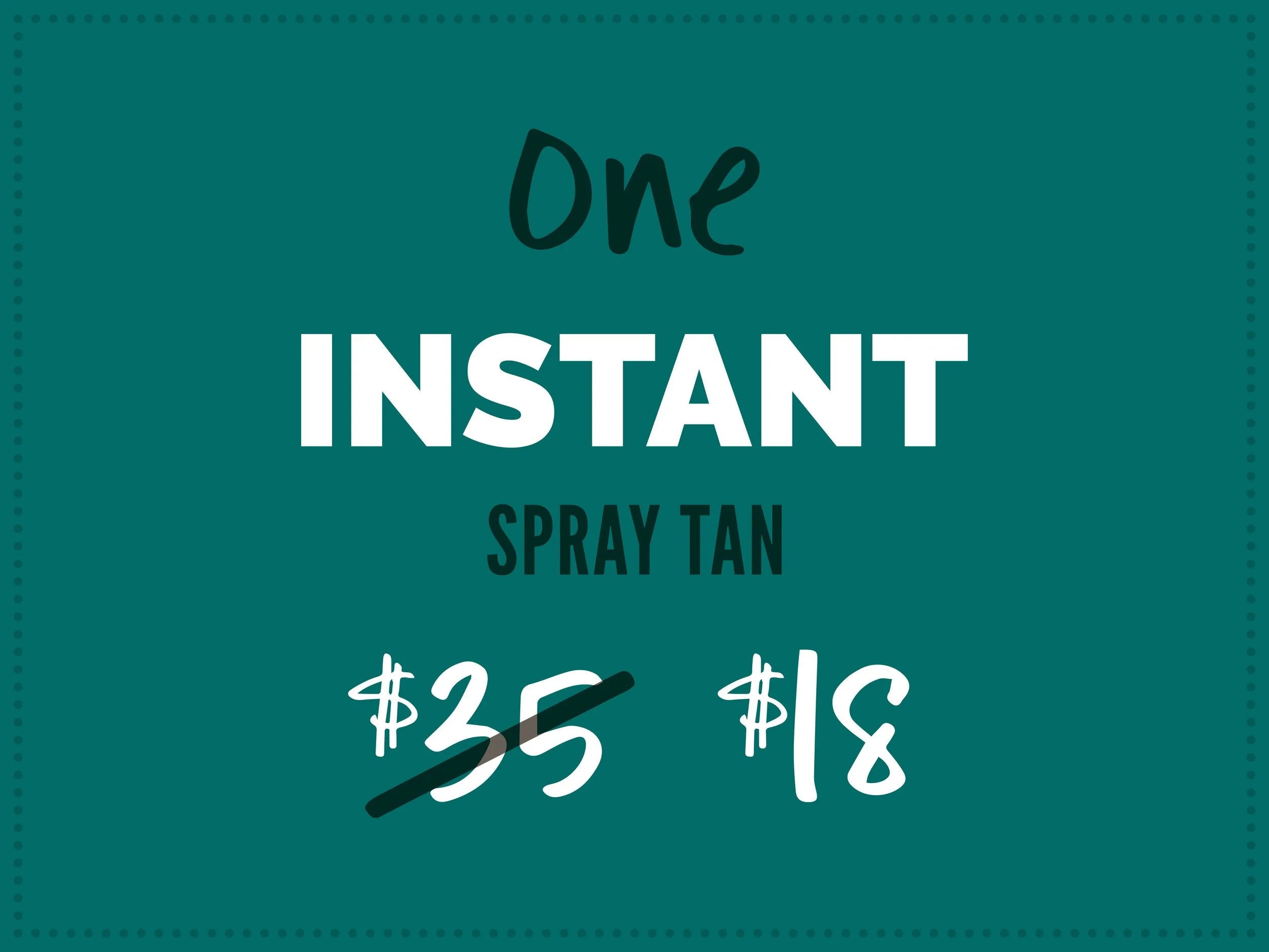 1 Spray Tan for $18