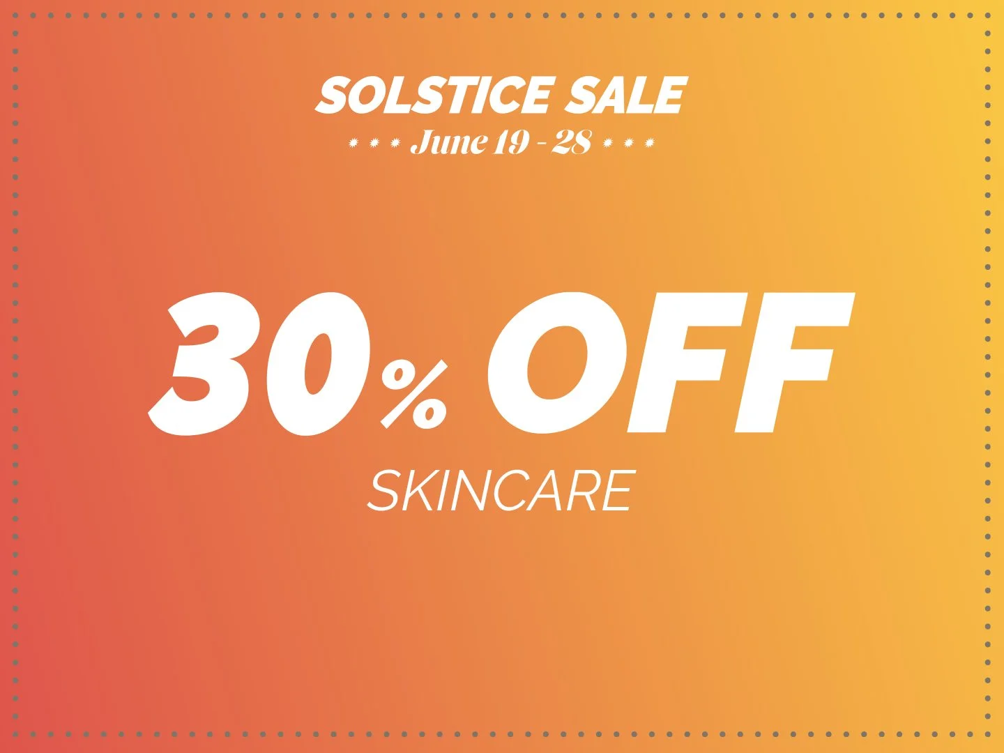 30% Off Skincare