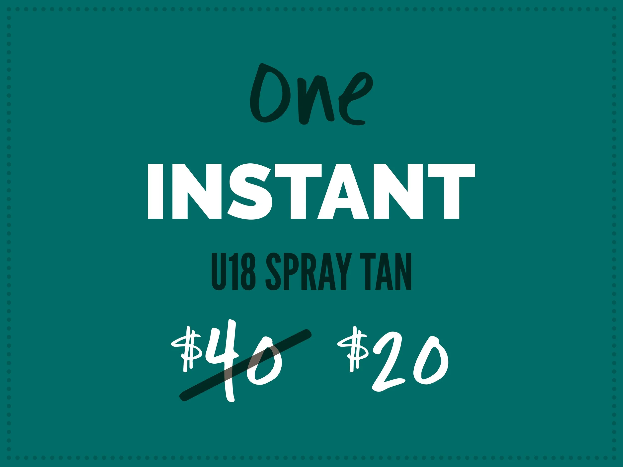 1 Spray Tan for $20