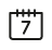Calendar icon with the number 7 in the center