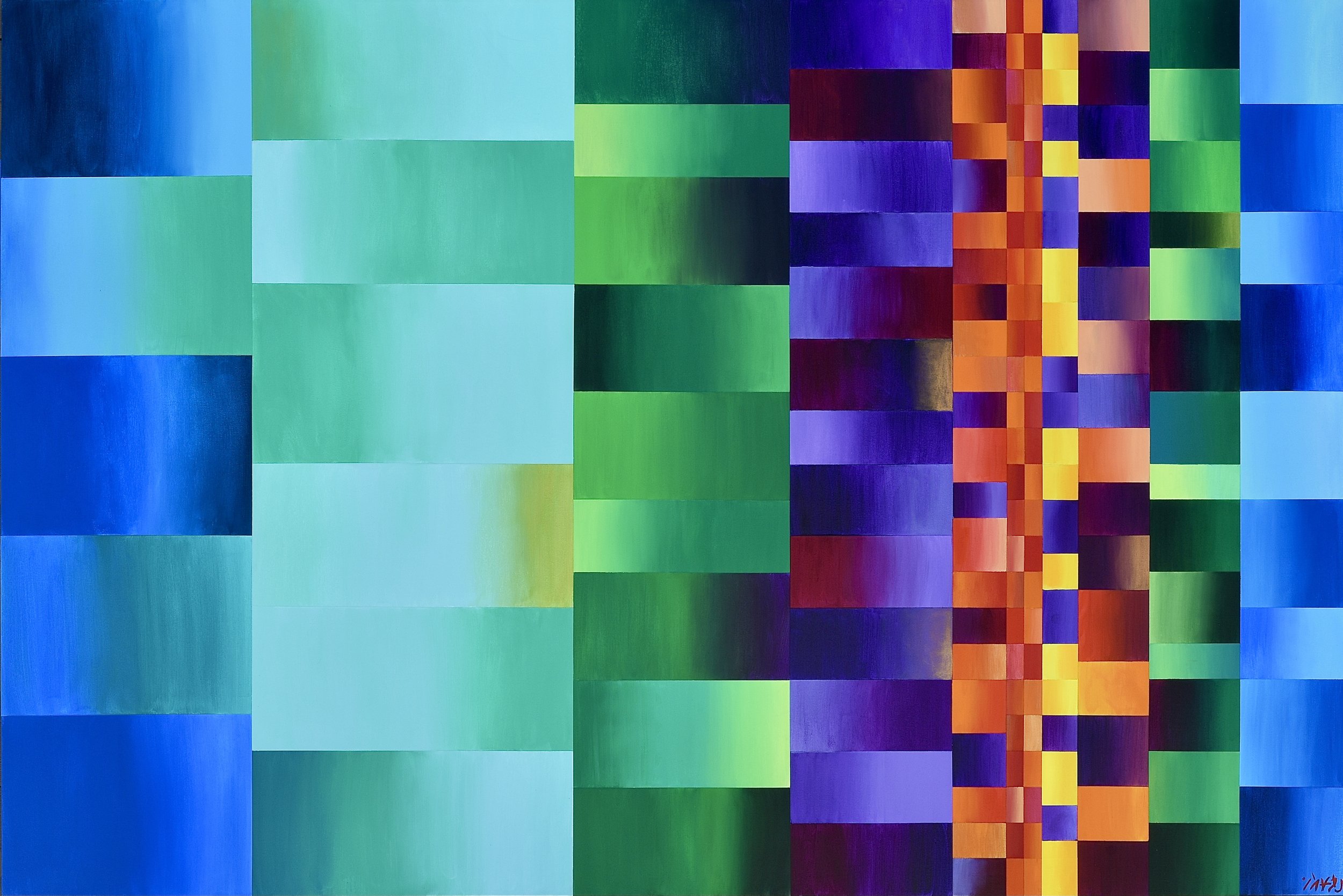 “Spectrum Analyzer” 50”x75” Acrylic on Canvas.