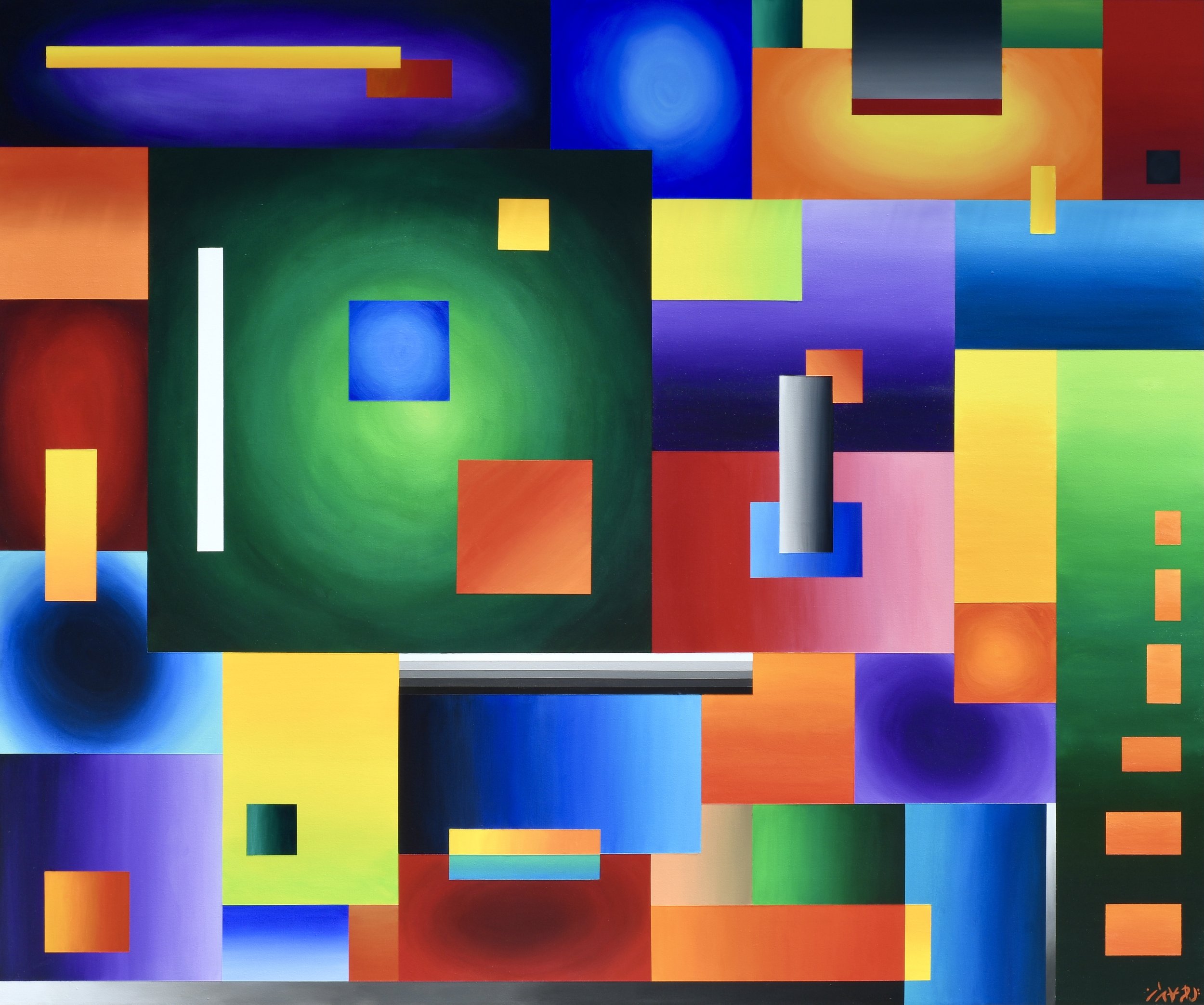 “Pangaean Variance” 72”x60” Acrylic on Canvas.