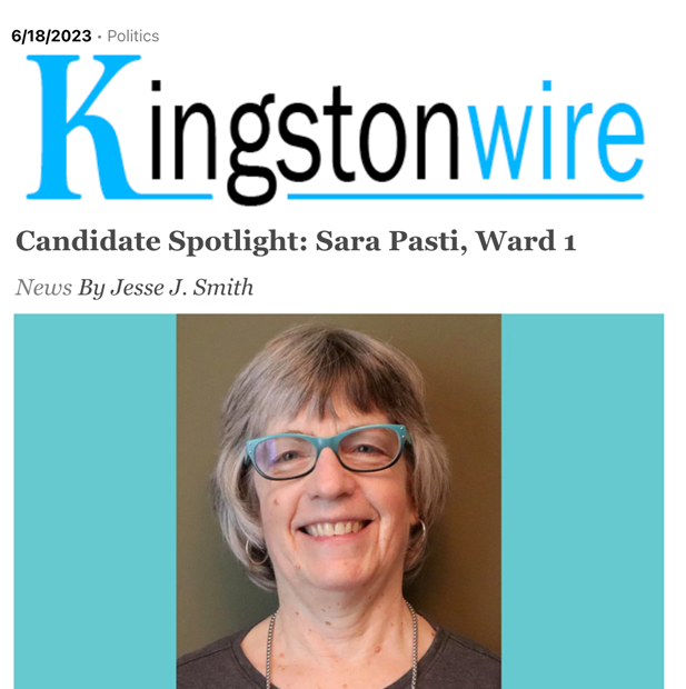 Candidate Spotlight: Sara Pasti