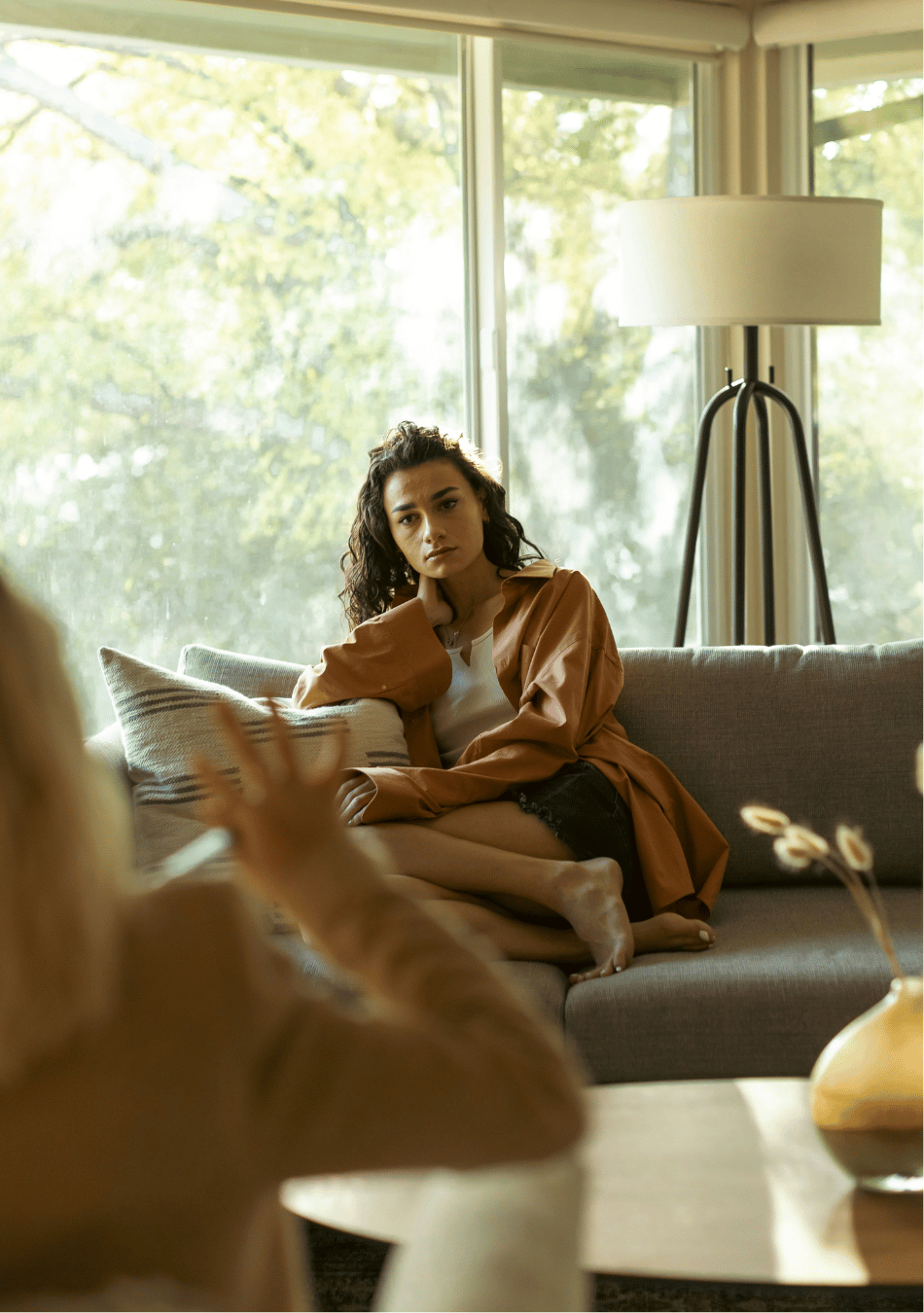 Woman reflecting on finding the right anxiety therapist in Los Angeles