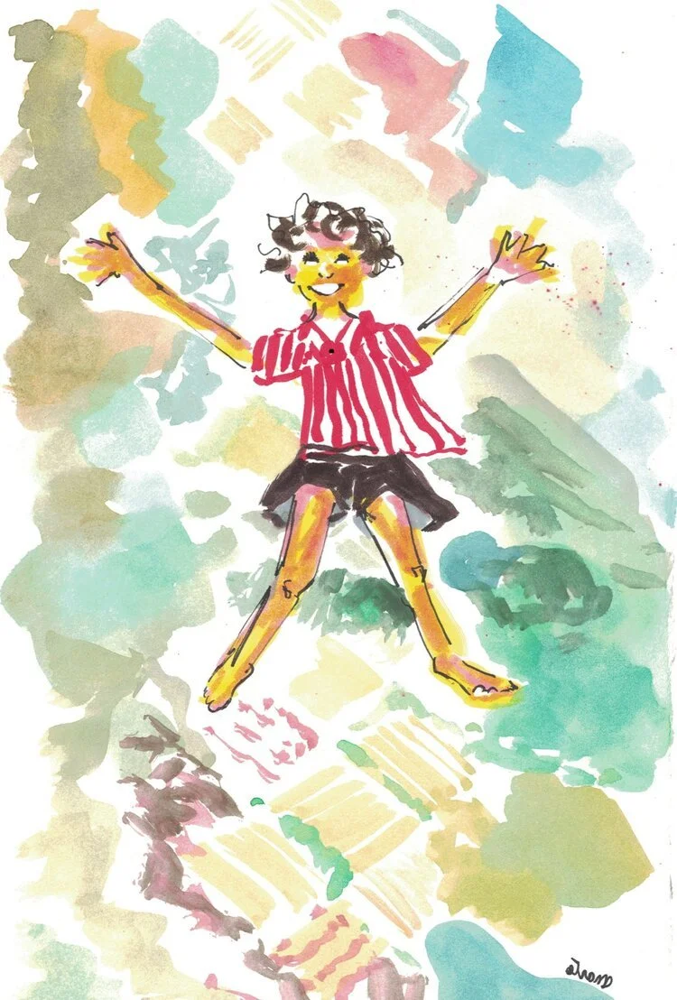 Drawing of happy kid