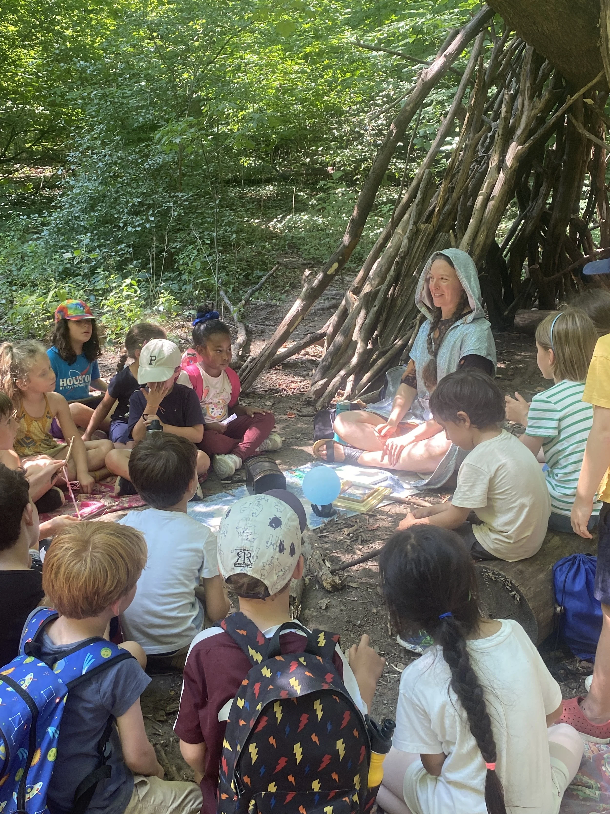 Wonder Kids meet the Guardian of the Future in a secret location in Prospect Park