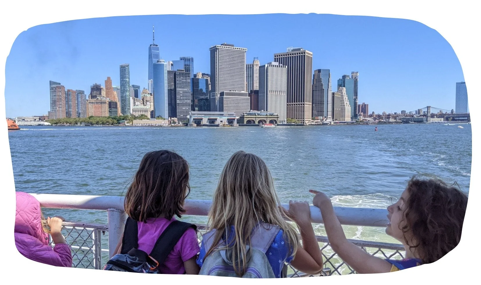 Wonder Kids on ferry to Governors Island