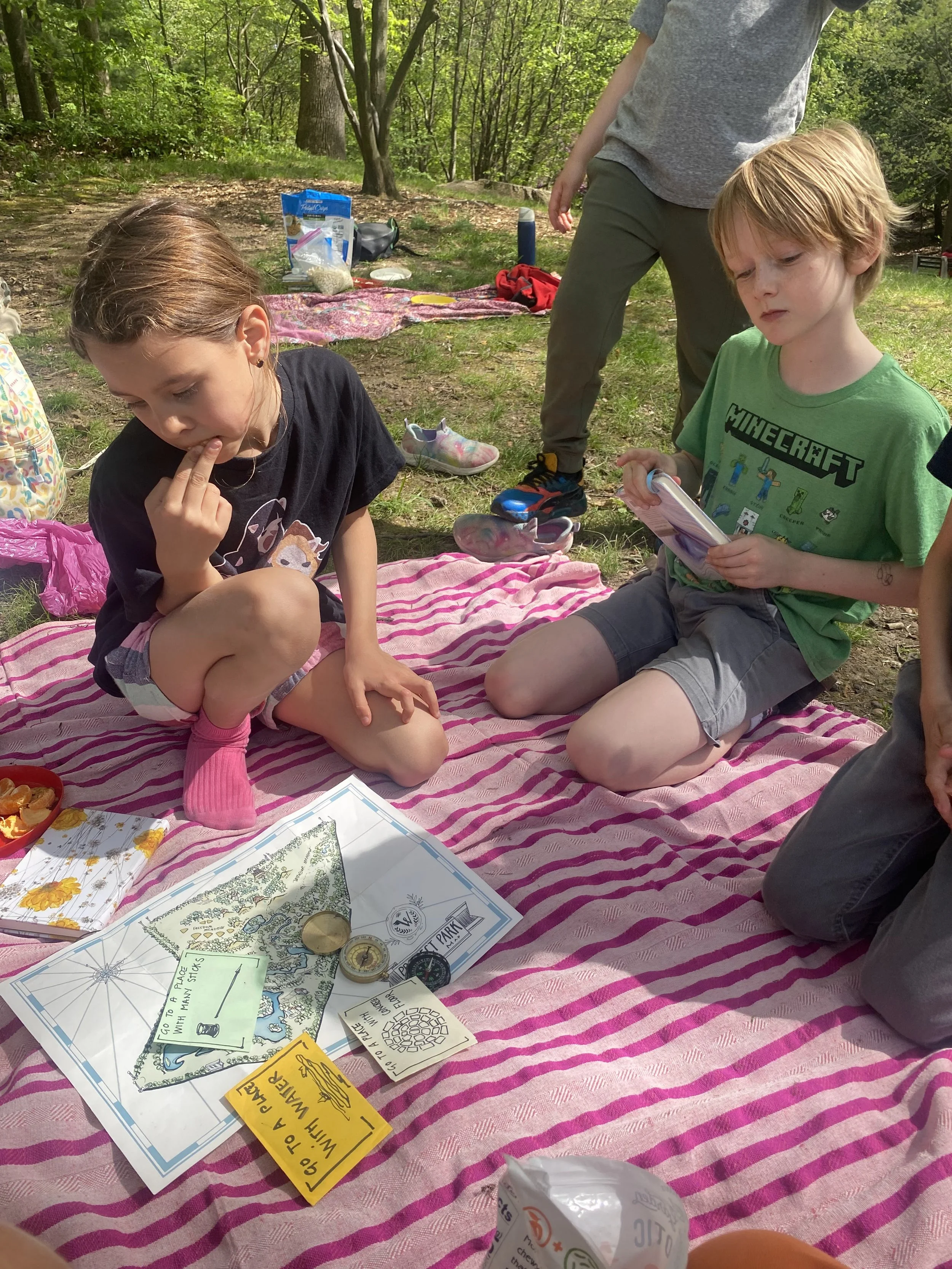 Wonder Kids reading a map of Prospect Park