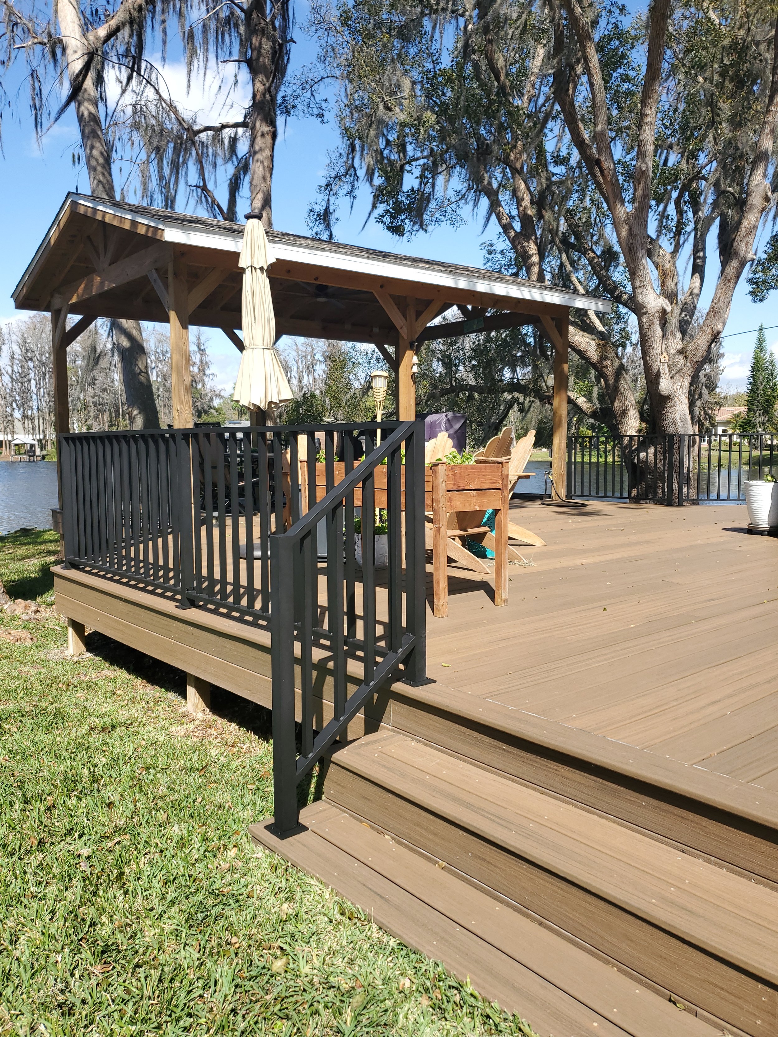 powder coated aluminum patio rails