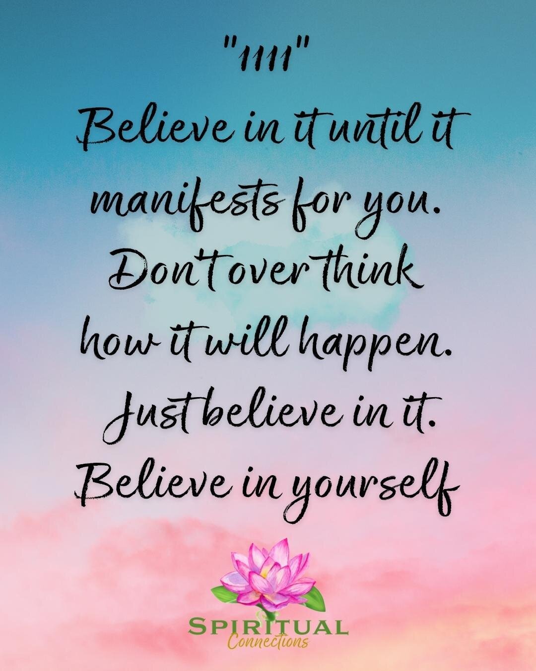 &quot;1111&quot; Believe in it until it manifests for you.
Save it! Claim it! Send it!

#spiritualawakening #numerology #lawofattraction #manifestation #spirituality #angels #angelnumber #love #astrology #angelmessages #numerologyreading #angel #sync
