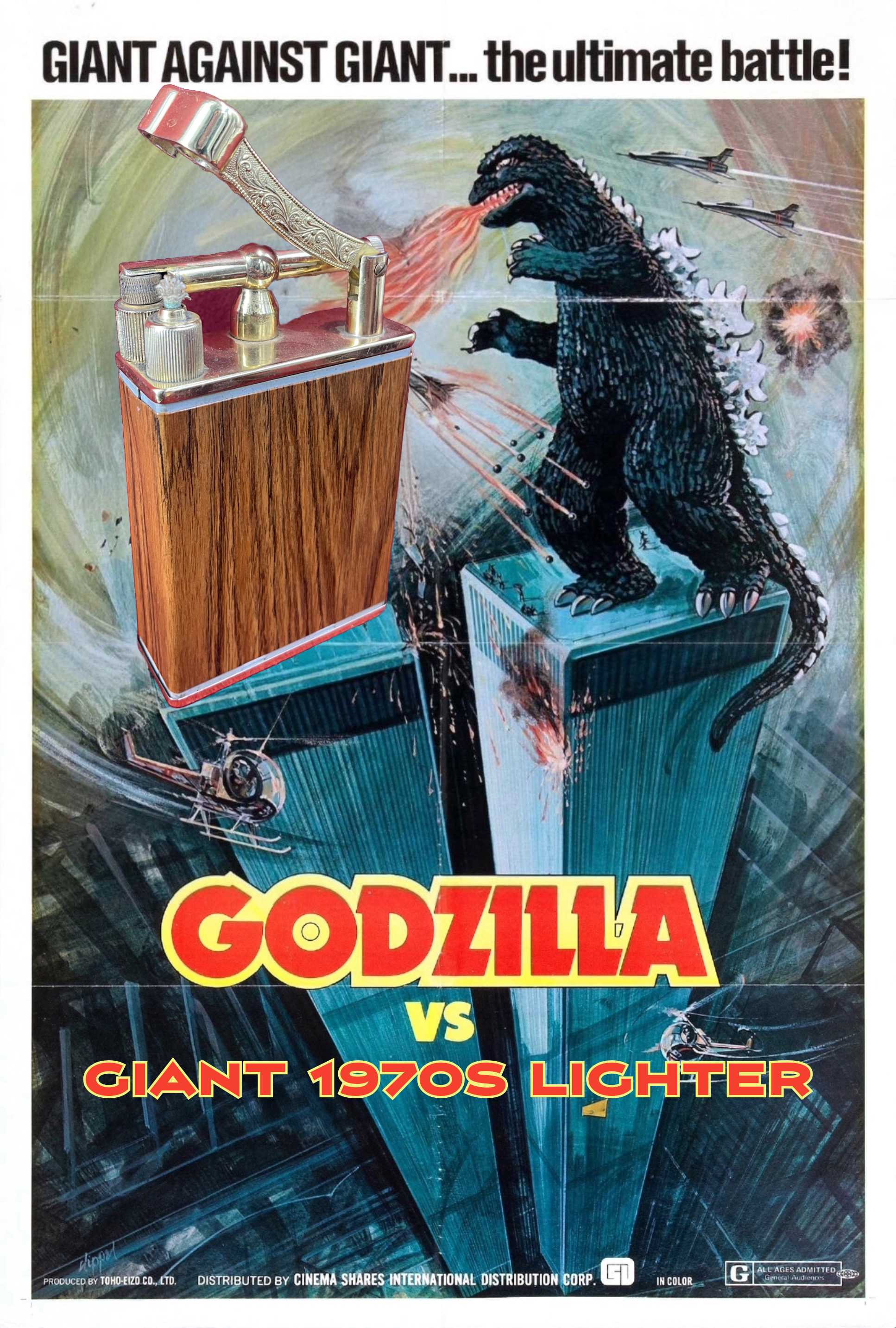 GIANT 1970s TABLE LIGHTER