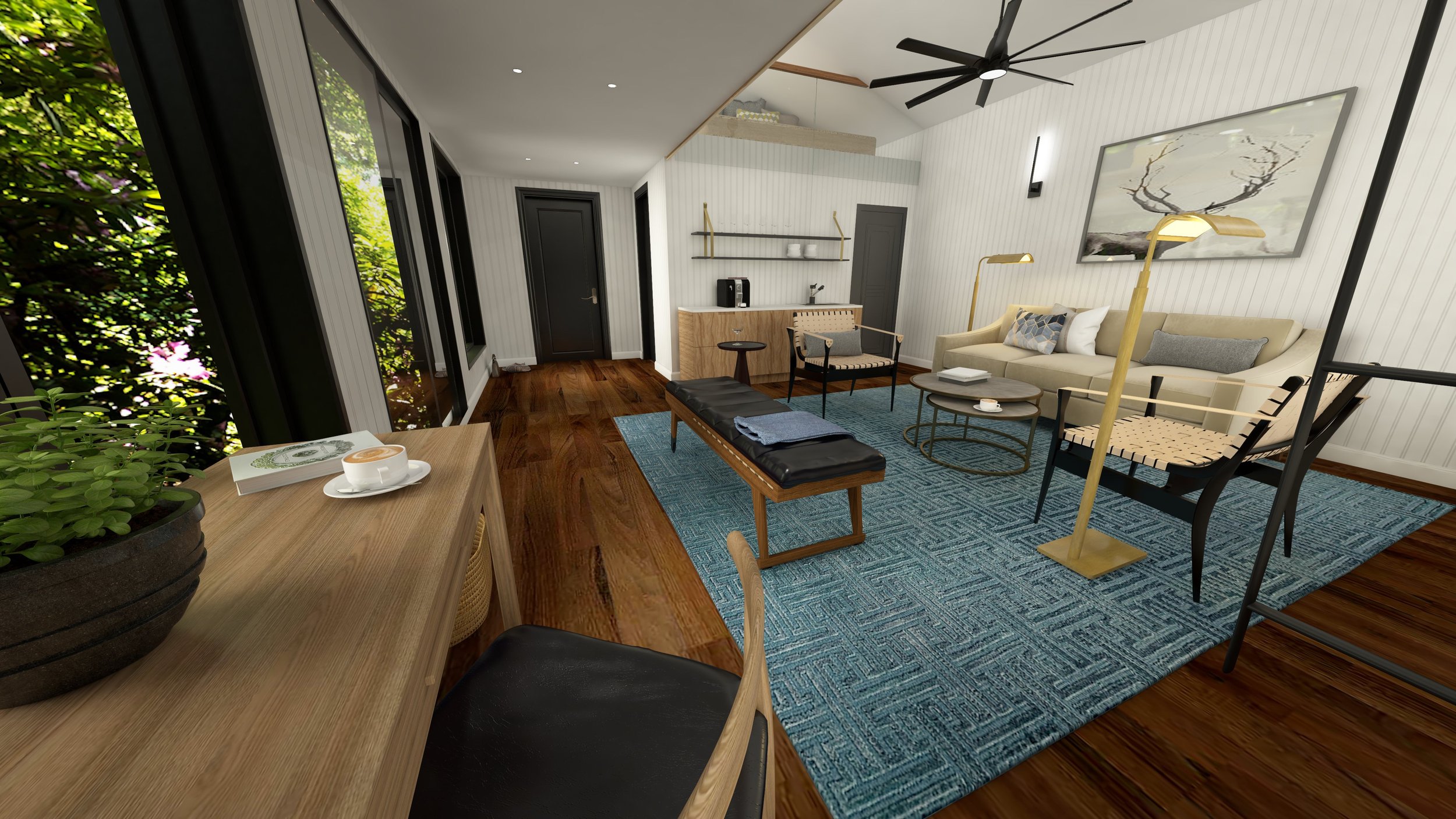 Love Hut Lounge 3d render