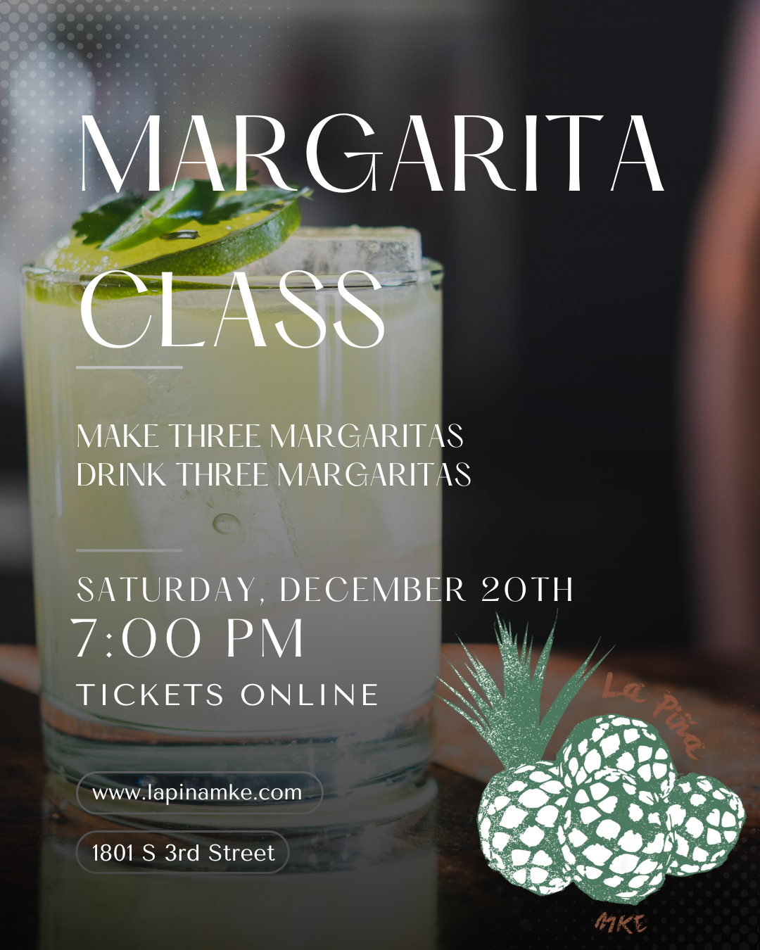 Margarita Cocktail Class - Xmas Edition