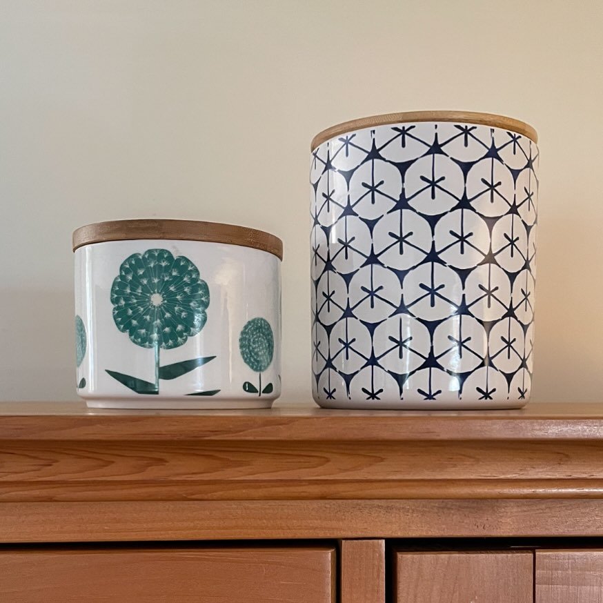 Things we need: 
We love any type of container/storage.  Bins. Boxes. Baskets. These adorable canisters! We use them in the kitchens, bathrooms and bedrooms. In a home - there are lots of little things to contain so if you have extra containers to sh