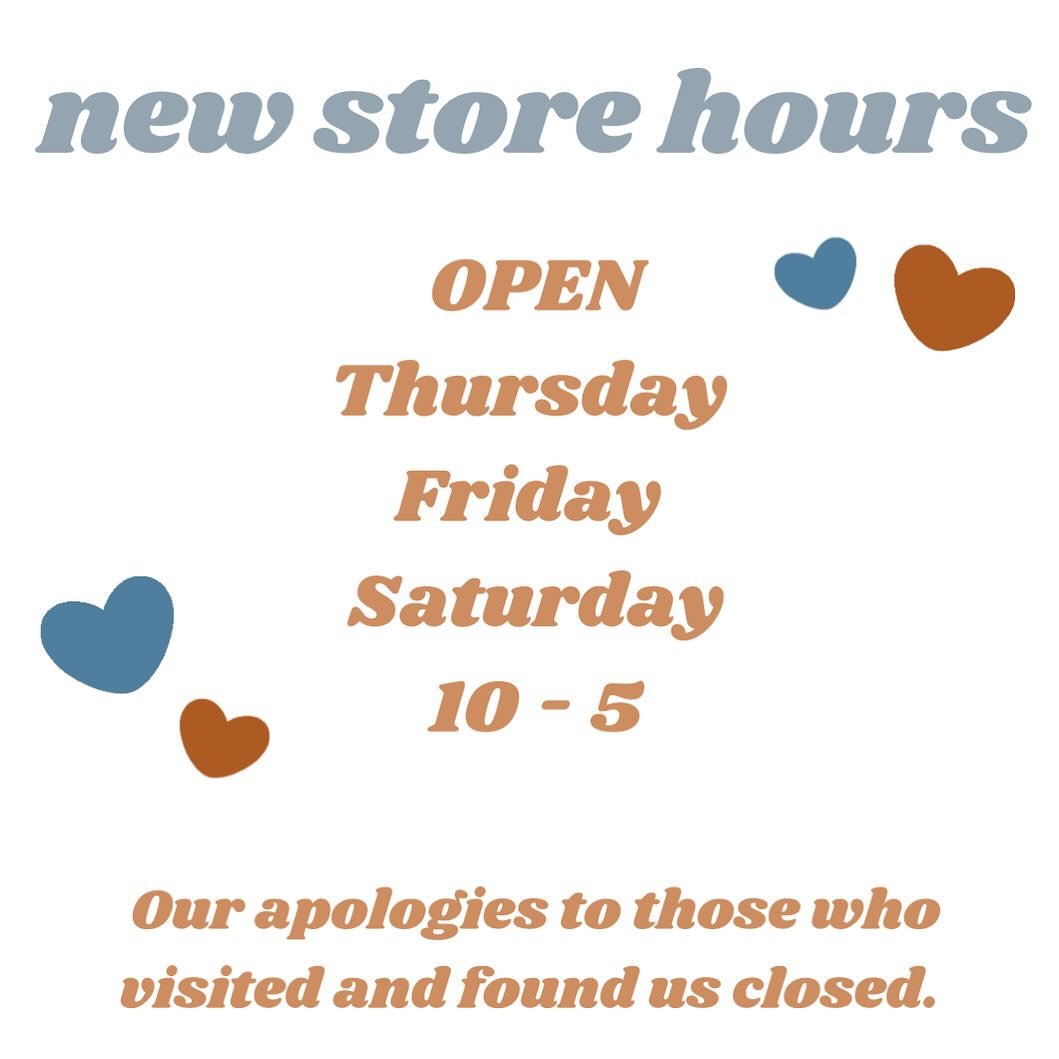 Please take note of store hours changing to Thursday, Friday and Saturday.  Thanks for your support. 

#lansdale #lansdalepa #montcopa