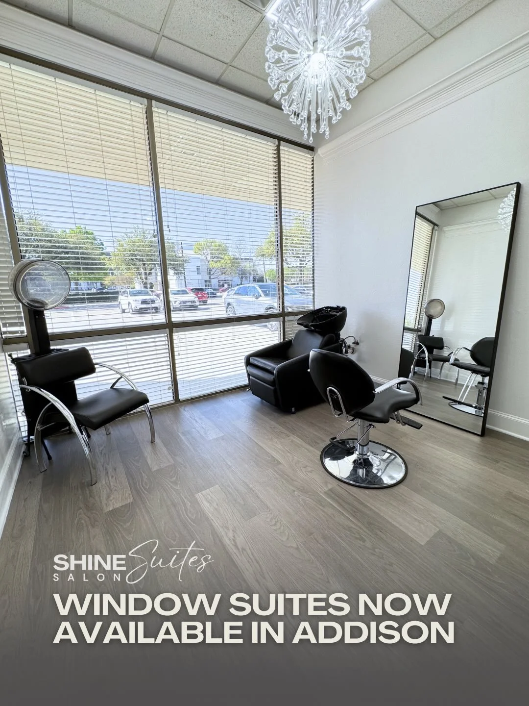Your talent deserves a space that reflects it. 

Our window suites in Addison are designed for beauty professionals who are ready for more privacy, more freedom, and a space that finally feels like their own.

Natural light. Modern suites. A professi