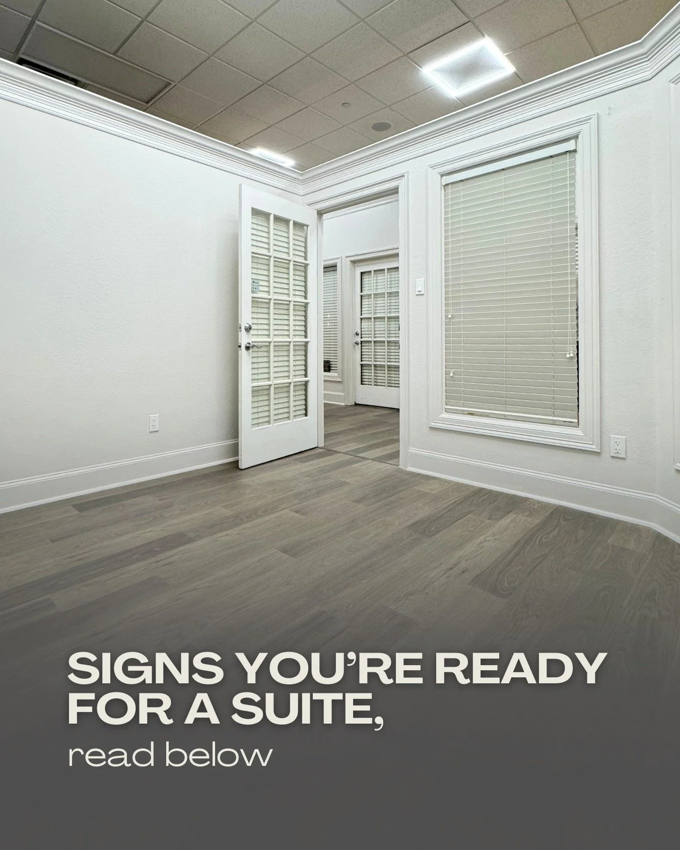 Thinking about making the move to your own suite?

Here are 5 signs you're ready:

1. Your clientele is consistently growing

2. You want more control over your schedule and services

3. You&rsquo;re ready to invest in your brand and space

4. You cr