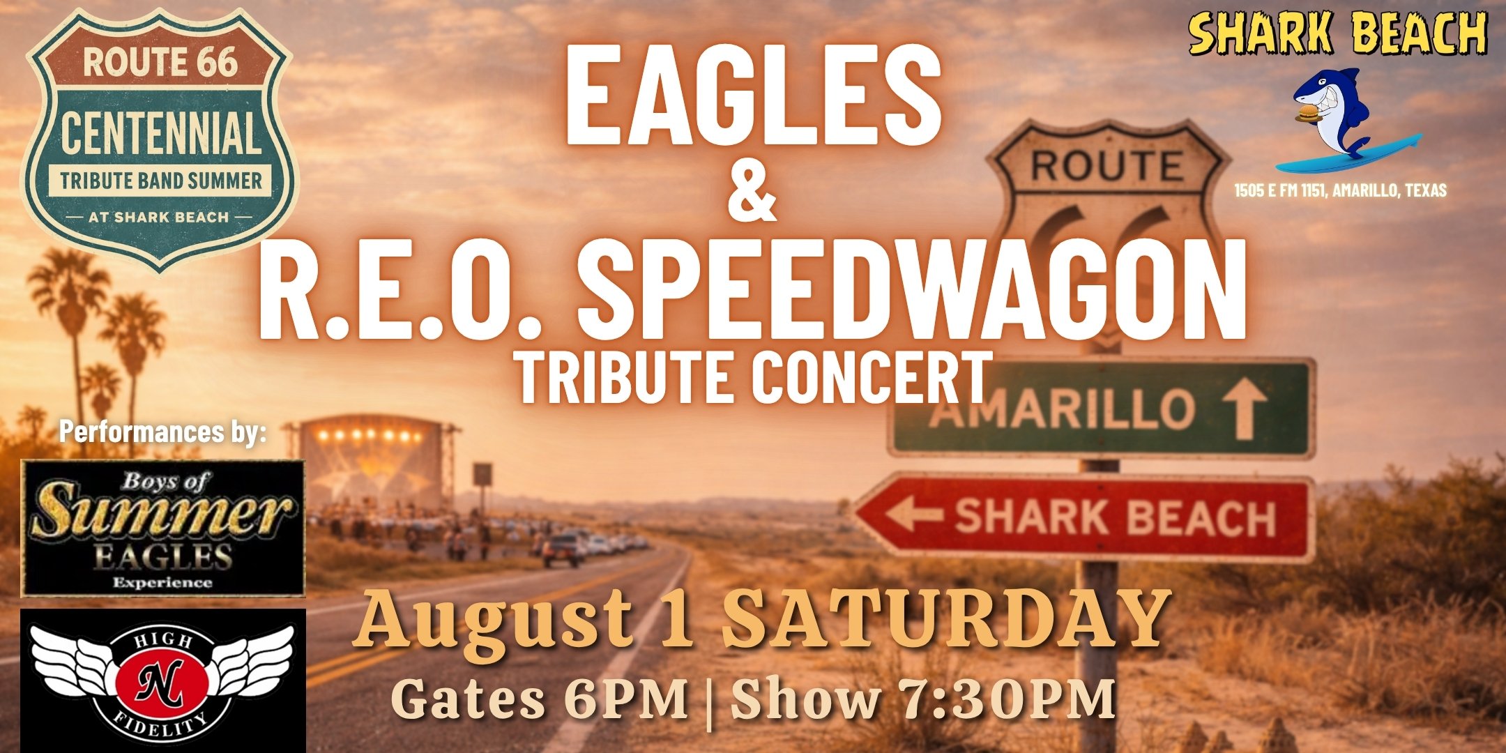 Boys of Summer & High N Fidelity DOUBLE TRIBUTE to Eagles/REO Speedwagon