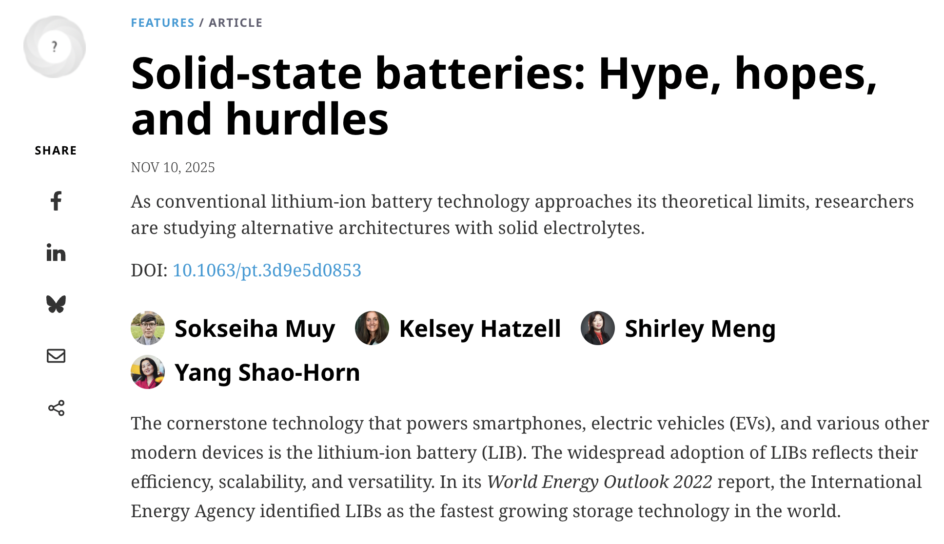 New publication in Physics Today!