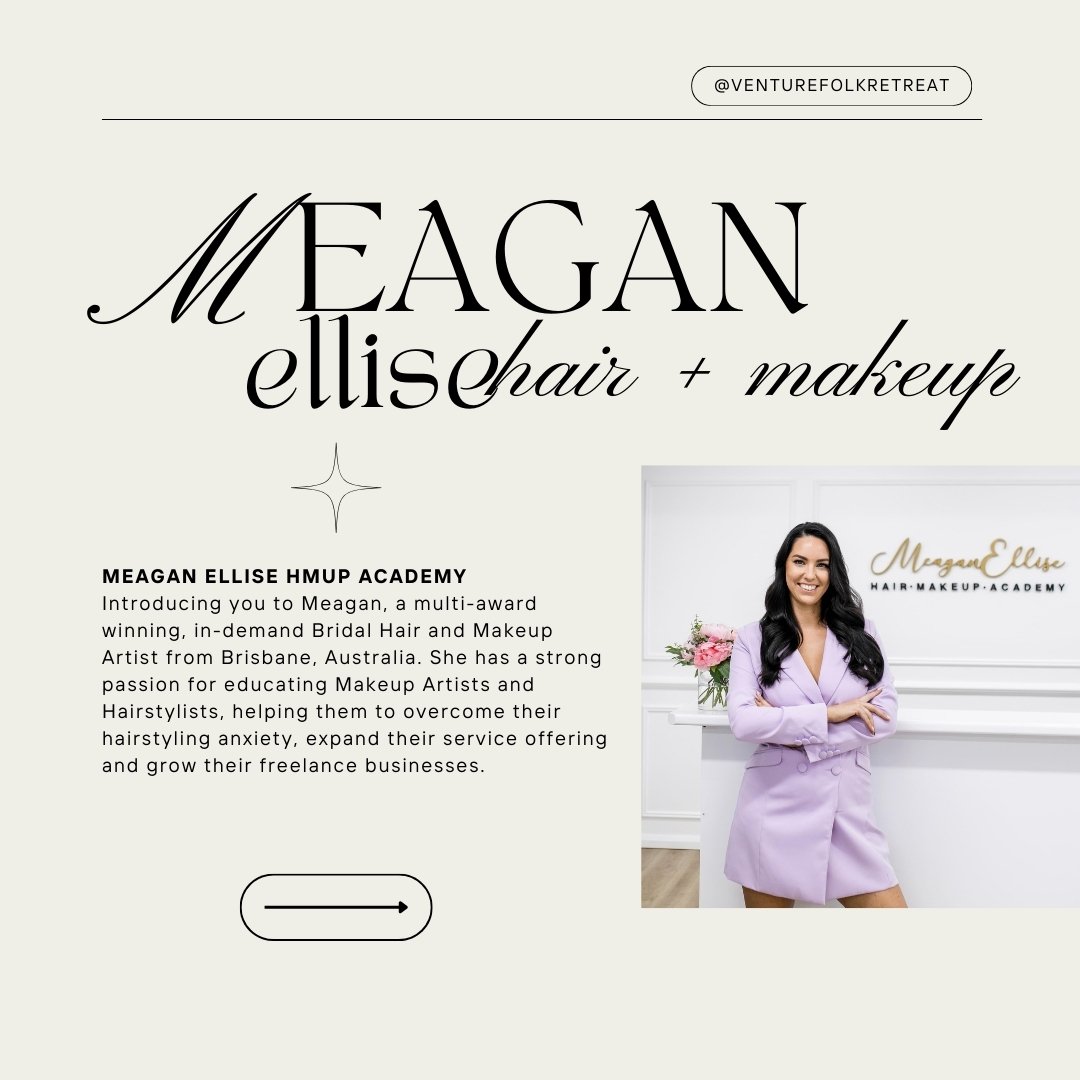 We welcome Meagan!!!!

We are absolutely thrilled to introduce Meagan from Meagan Ellise HMUP Academy, a renowned and multi-award-winning Bridal Hair and Makeup Artist hailing from Brisbane, Australia. Meagan brings not just her incredible artistry t
