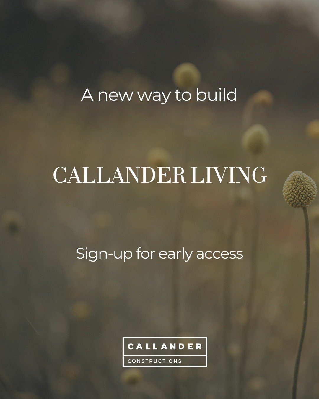 A new way to build in the Mudgee region is almost here&hellip;

From the award-winning Callander Constructions&rsquo; team comes Callander Living &ndash; a new range of affordable, sustainably built, beautiful homes.

Sign-up to our exclusive mailing