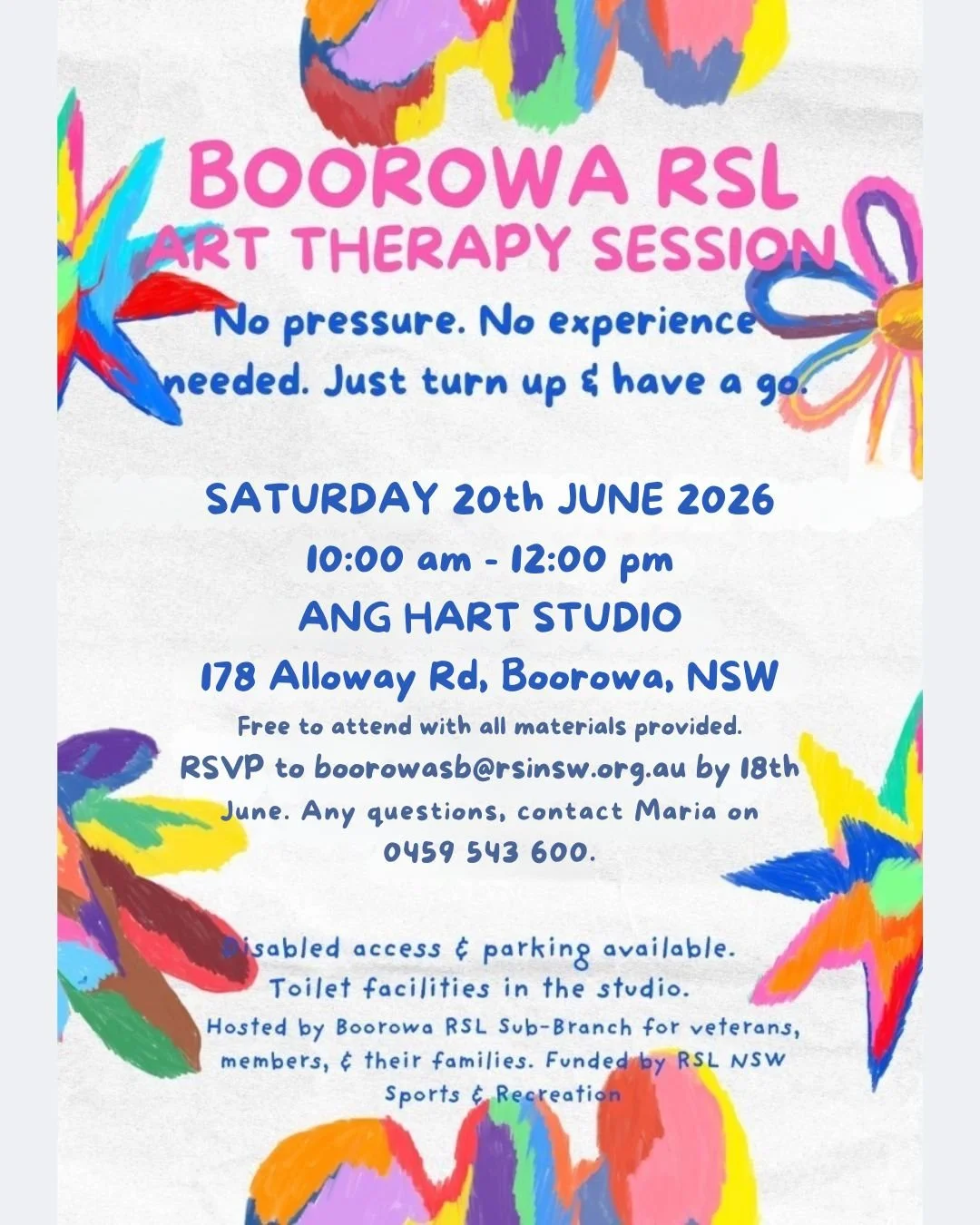 Boorowa RSL Art Therapy session