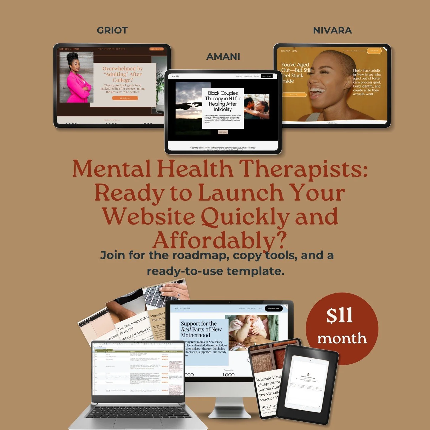 Still don&rsquo;t have your private practice website up? Let&rsquo;s fix that fast.

👋🏽 Hey, I&rsquo;m Chrystal Renee&rsquo;, a therapist and website strategist who helps mental health professionals get their websites done.

I created a community f