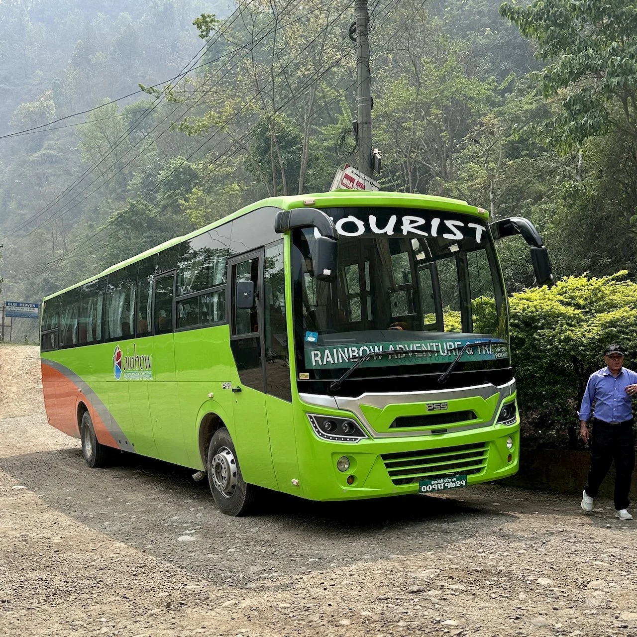 The tourist bus to Pokhara.