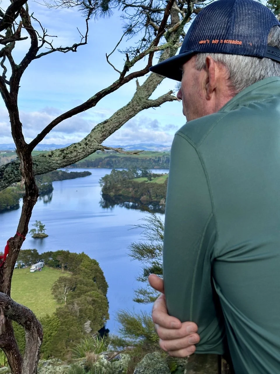 Jones Landing viewed from high above on the Waikato River Trail