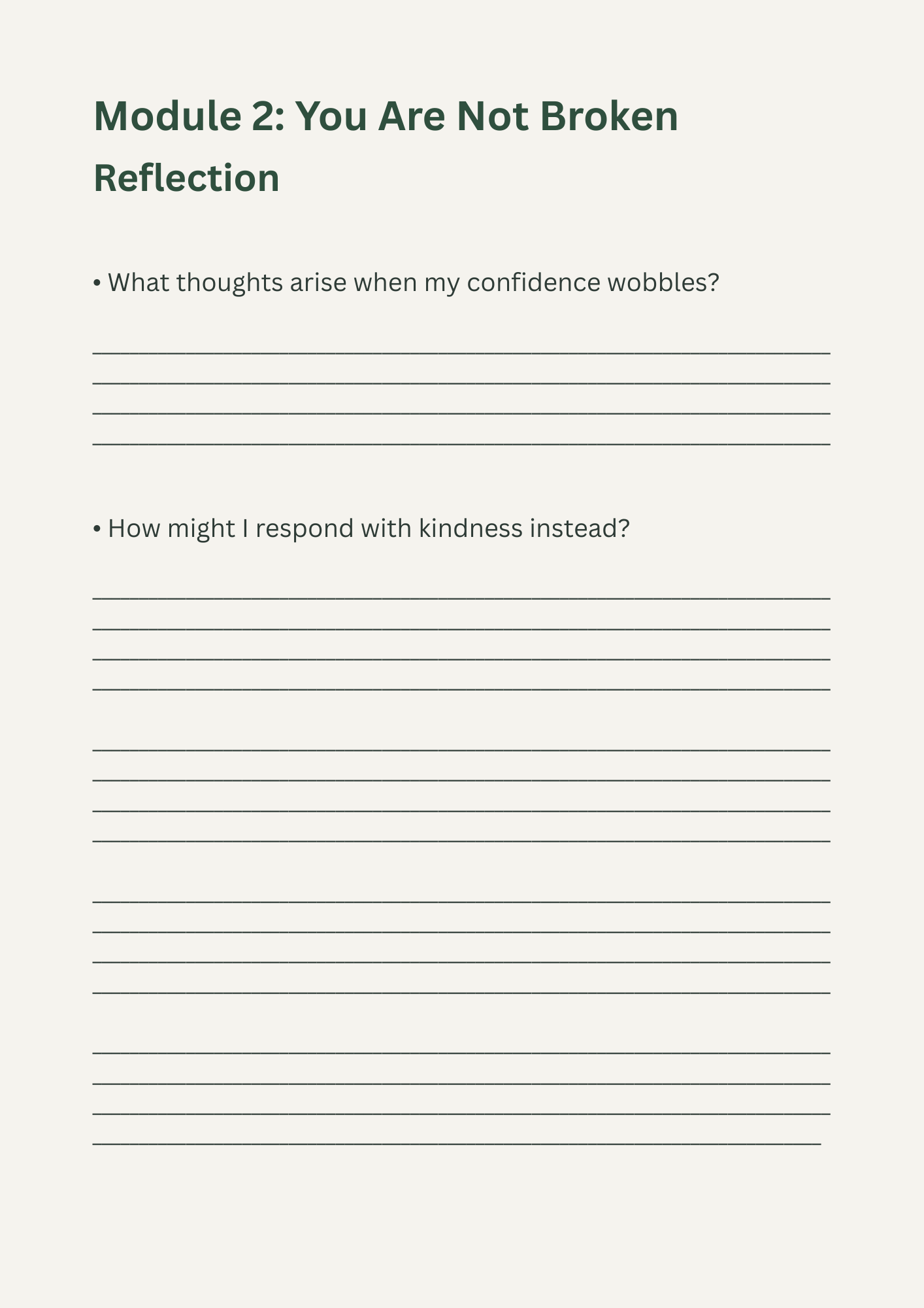 Workbook Sample page