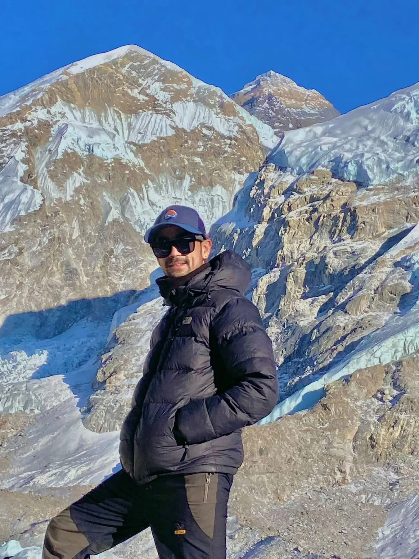 Narayan Baniya pictured at Everest Base Camp