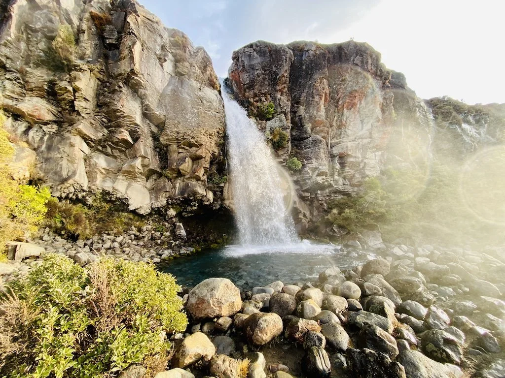 Spectacular Taranaki Falls in winter