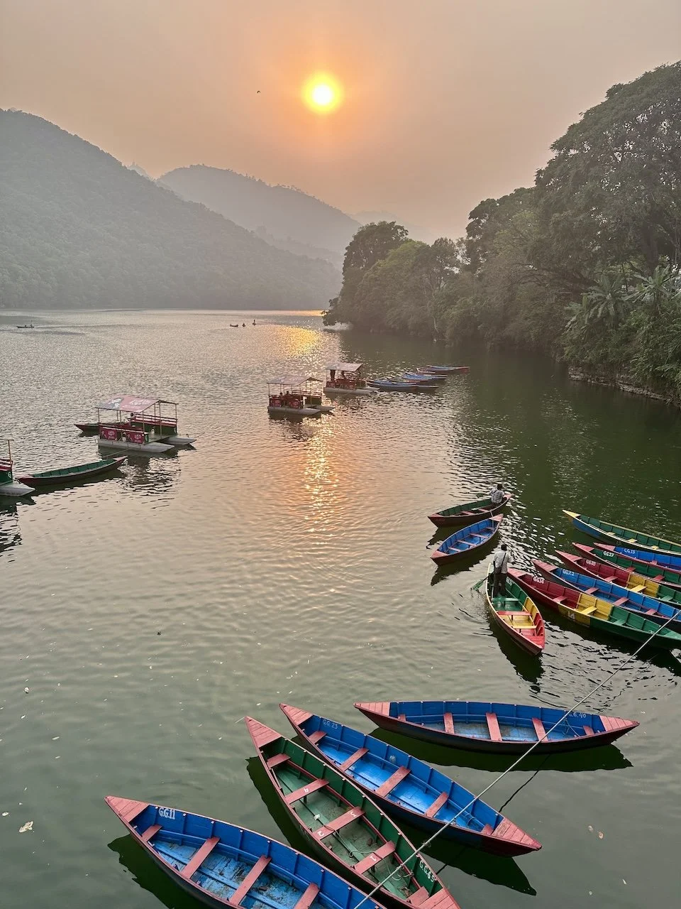 Lake Phewa at sunset