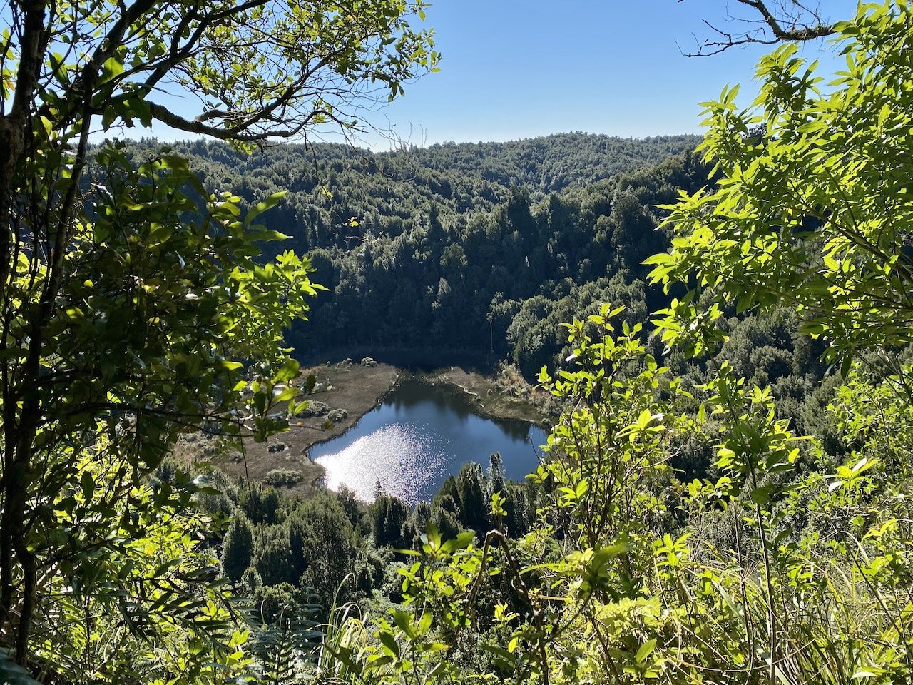 Lake Rotongata / Mirror Lake, viewed from the trail above