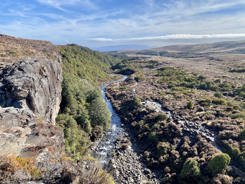 Taranaki River viewpoint above Taranaki Falls
